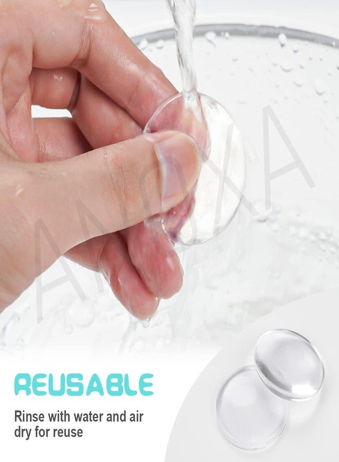 ANOXA 6 Pcs Wall Handle Stopper, Door Stopper, Silicone Clear Round Wall Protector, Self Adhesive Door Bumpers, Door Handles, Wall Bumpers, Refrigerator - Image 5